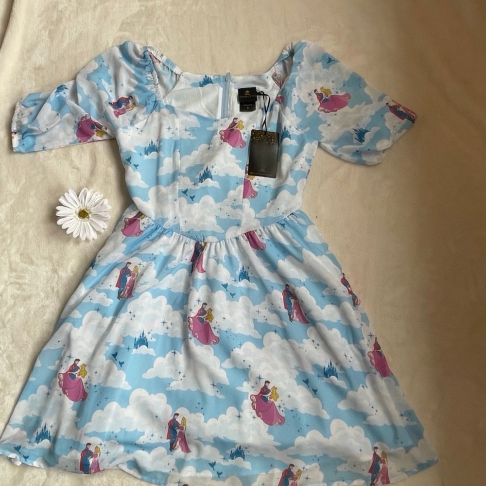 NWT Her Universe Disney Sleeping Beauty Clouds Long-Sleeve Dress - Picture 6 of 6